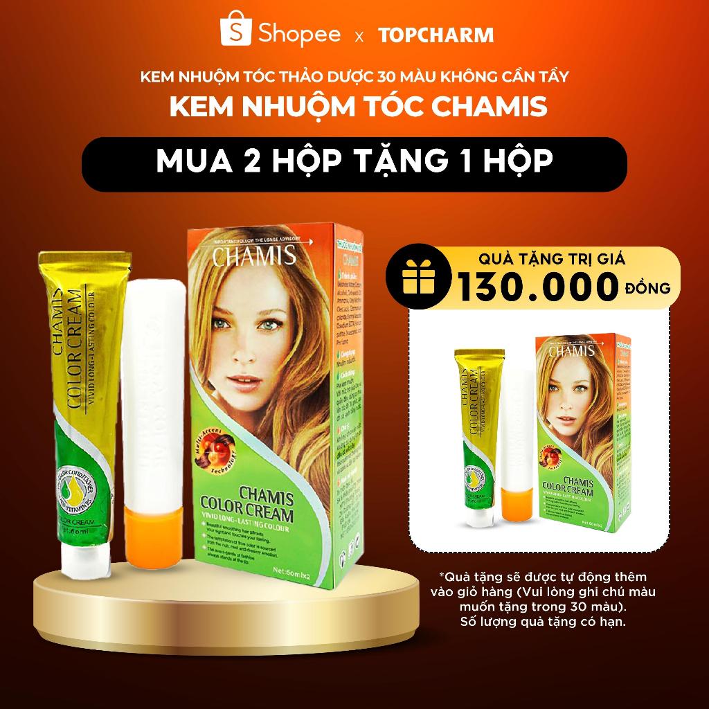 Thuốc Nhuộm Dưỡng Tóc CHAMIS 30 màu thời trang - Không Đau Rát Da Đầu, Giúp mềm mại, bóng mượt - Tuýp 60g