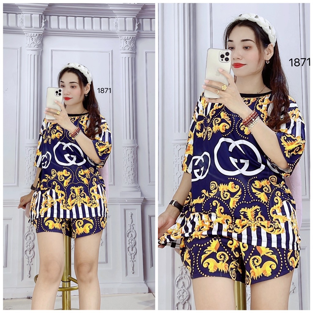 Set Bộ Đùi Big Size Thun In Hình 3D - Form 70kg-90kg - Chất Thun Co Giãn Tốt - Hình Thật Của Shop Chụp - B1871