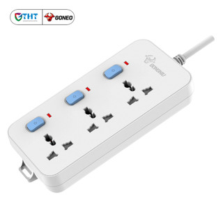 Ổ cắm điện đa năng có dây  GONGNIU chính hãng GNVN-N3030, 3 ô cắm, 3 công tắc, chống cháy, chống sét , bảo hành 36 tháng