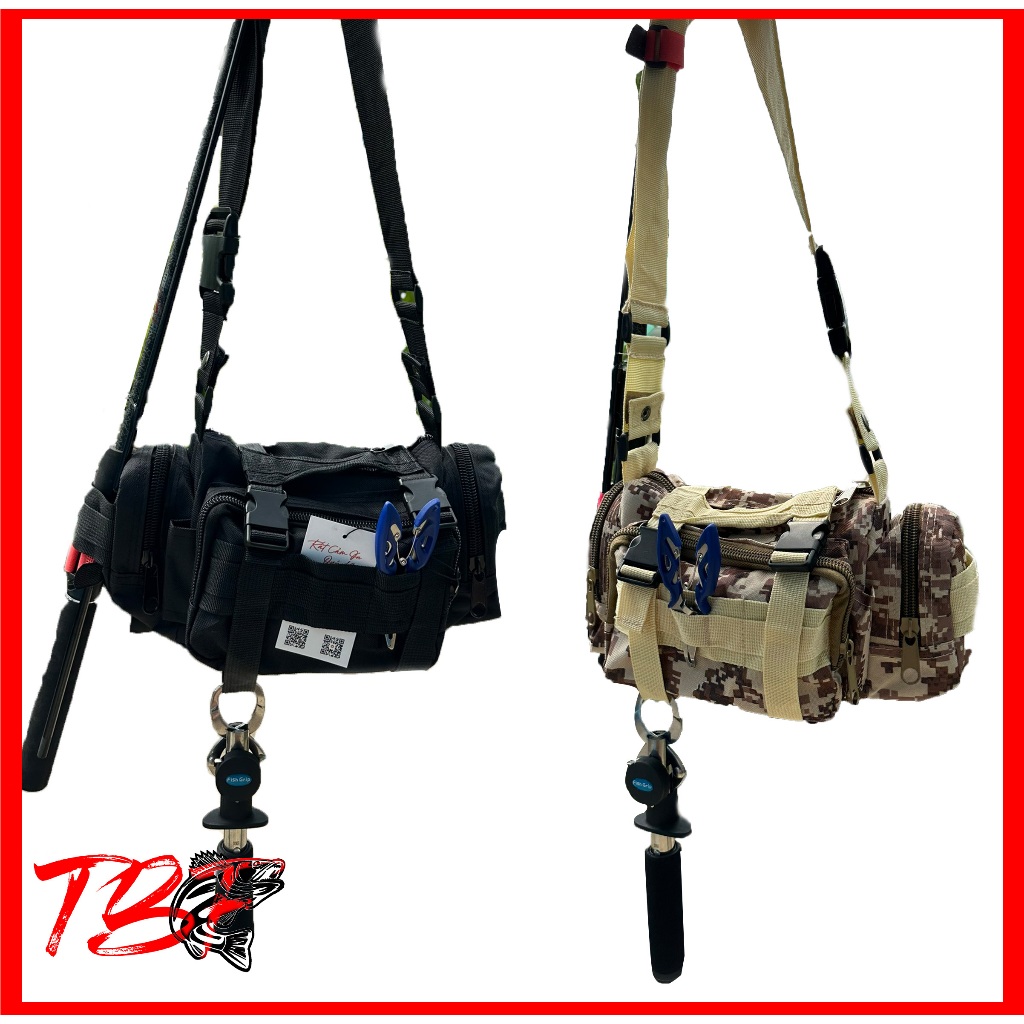 Túi câu cá dung tích lớn túi cần câu cá - ĐẶC BIỆT TẶNG DÂY BUỘC CẦN - Túi Đeo Chéo - Túi Bao Tử - T