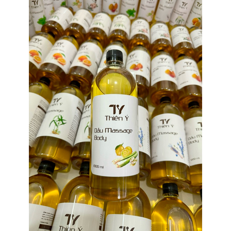 Dầu Massage Body _ Tinh Dầu Sả Chanh_ Dầu massage chuyên dụng cho spa_ Dưỡng ẩm da mềm mịn_ Chai 1000ml