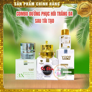 Combo dưỡng da phục hồi trắng da Phương Anh Yody White (kem ngày 3X + Kem đêm Su Skin + Serum dưỡng phục hồi)