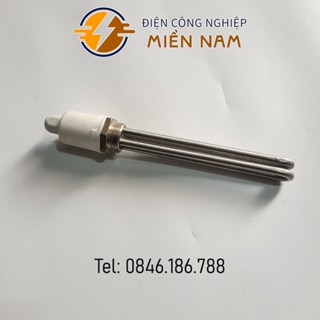 Điện trở củ ren phi 32 hai ống đốt chữ U,chất liệu inox 304 điện áp 220V dùng cho nồi hơi nồi đun nước