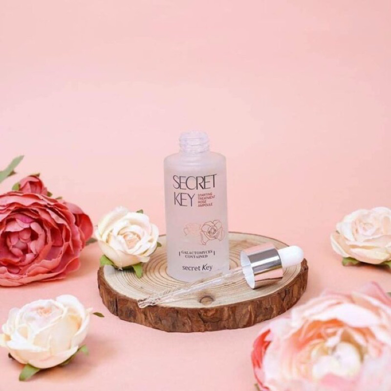 Huyết thanh dưỡng trắng, căng bóng da mềm mịn Secret Key Starting Treatment Rose Ampoule