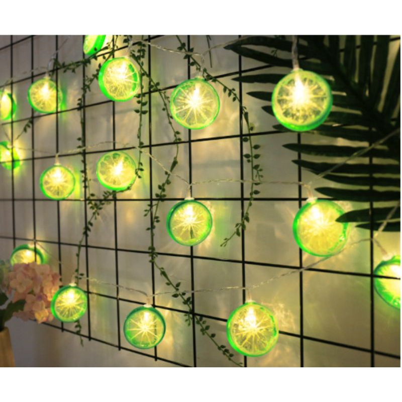Đèn led lát chanh_ đèn lát chanh 20 bóng_ đèn trang trí_ đèn quả chanh