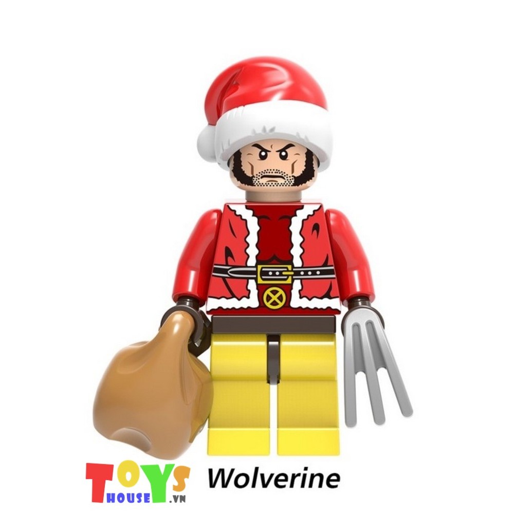 Mô hình minifigures siêu anh hùng Avenger hóa trang ông già Noel
