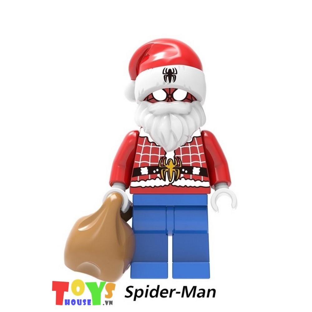 Mô hình minifigures siêu anh hùng Avenger hóa trang ông già Noel