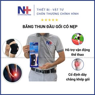 Băng Thun Đầu Gối Cao Cấp, Nẹp Gối Dây Chằng, Băng Thun Bảo Vệ Cố Định Khớp Gối Cao Cấp, Có Thanh Nẹp Cố Định 2 bên