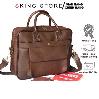  Túi cặp xách công sở nam da PU cao cấp túi xách văn phòng đựng laptop 15 inch - Kèm phiếu bảo hành 