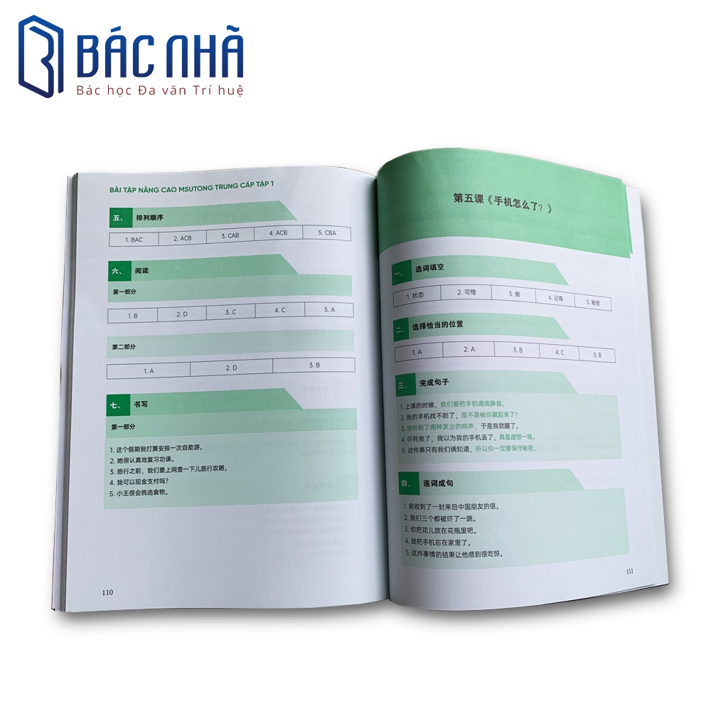 Sách - Bài tập nâng cao Hán ngữ tích hợp MSUTONG trung cấp - HSK4