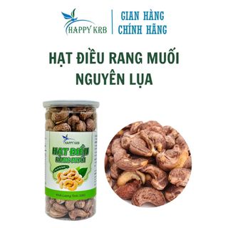 Hạt điều rang muối nguyên lụa cao cấp happy krb 500gr