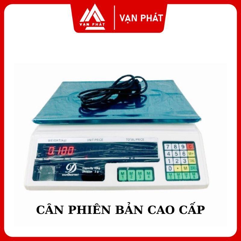 Cân điện tử tính tiền 30 kg, cân tính tiền 40 kg hiển thị 2 màn hình trước sau lưu 7 mức giá sản phẩm