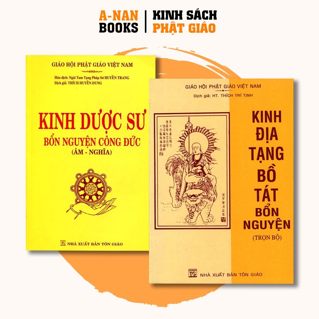 Sách - Combo Kinh Địa Tạng Bồ Tát Bổn Nguyện Trọn Bộ (Bìa Mềm) và Kinh Dược Sư - Thích Huyền Dung - Anan Books