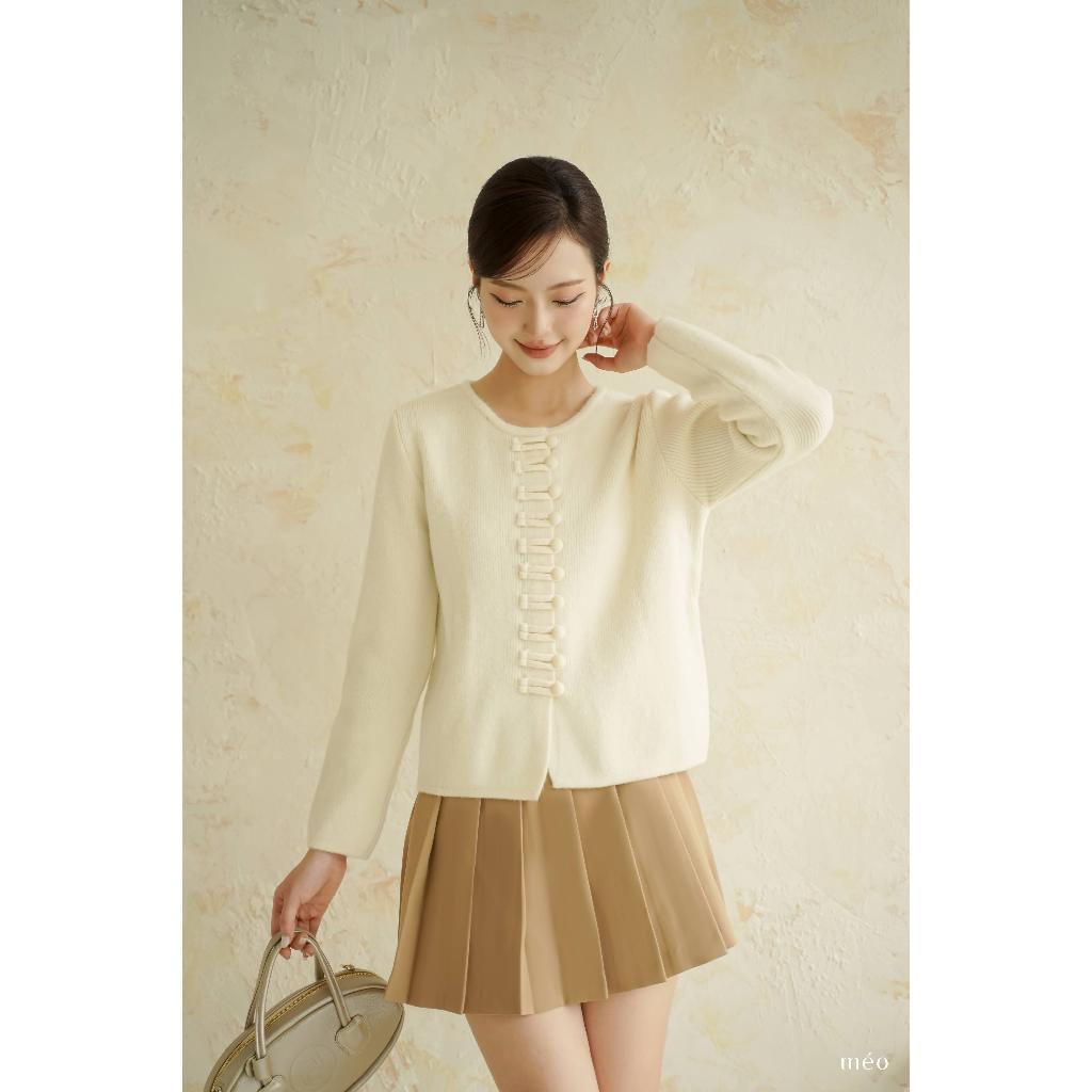 Áo len kiểu Dệt Kim Etro Méo shop, cổ tròn dài tay dáng suông cách điệu phong cách Hàn quốc