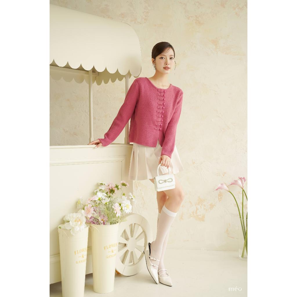 Áo len kiểu Dệt Kim Etro Méo shop, cổ tròn dài tay dáng suông cách điệu phong cách Hàn quốc