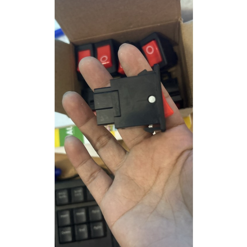 Công tắc bập bênh hai chân còi, cắt mát, công tắc chế