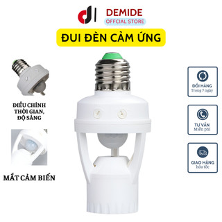 Đui đèn treo cảm ứng thông minh thông minh DEMIDESHOP đui đèn hồng ngoại e27