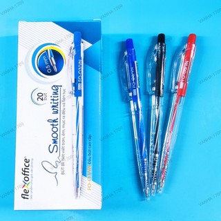 FLEXOFFICE - FO03 Bút Bi 0.5mm Mực Xanh, Đen và Đỏ.