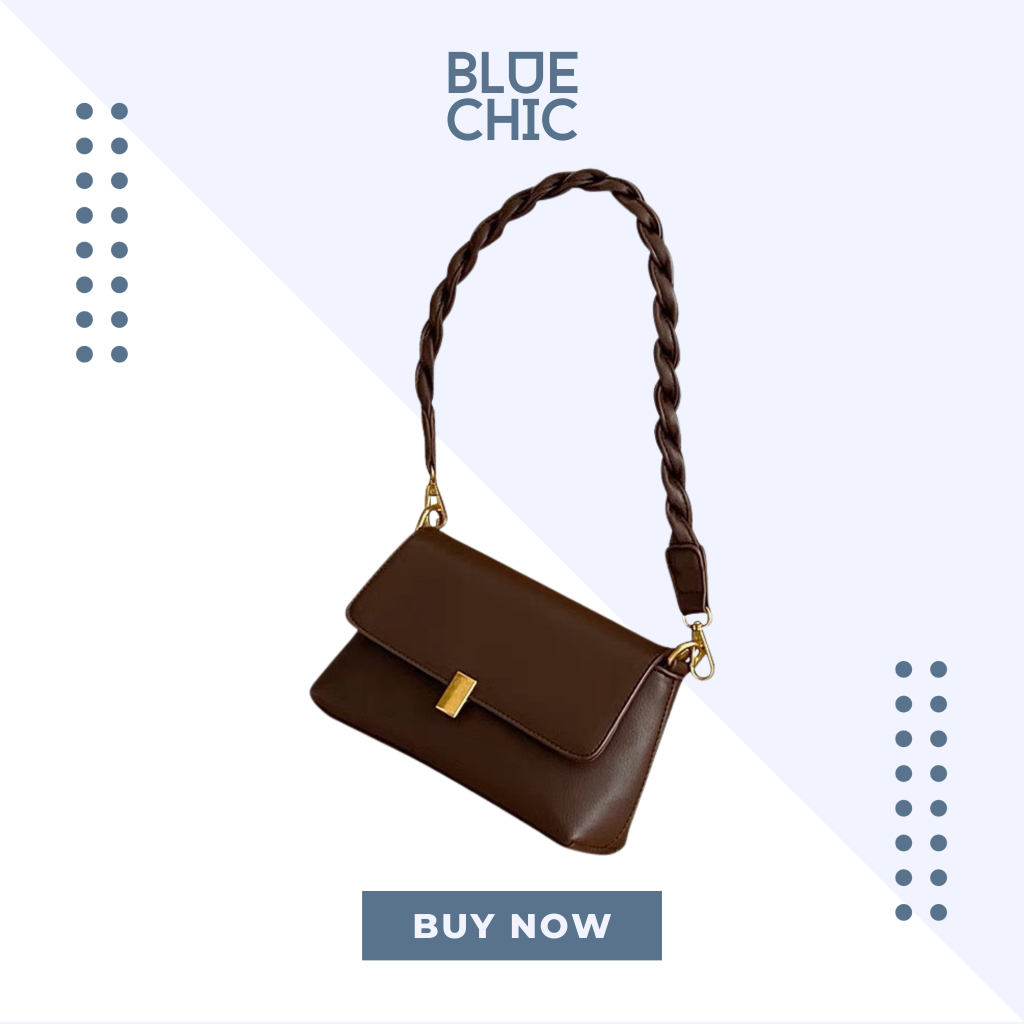 Túi xách nữ - Túi đeo chéo da trơn phong cách vintage + tặng thêm dây đeo xoắn