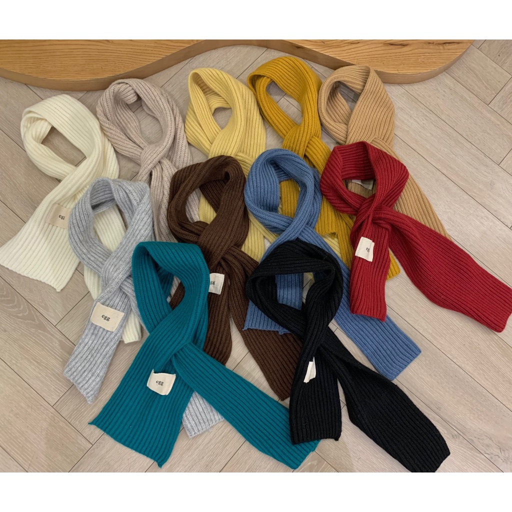 𝗟𝗔 𝗖𝗛𝗔𝗥𝗠𝗘́ |Khăn len đan dọc egg KOREA 3713