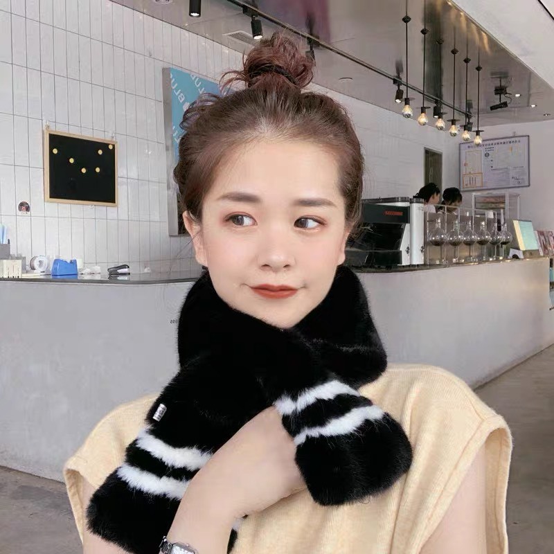 Khăn choàng cổ bằng lông dày dặn siêu ấm thời trang cho người lớn và cho bé