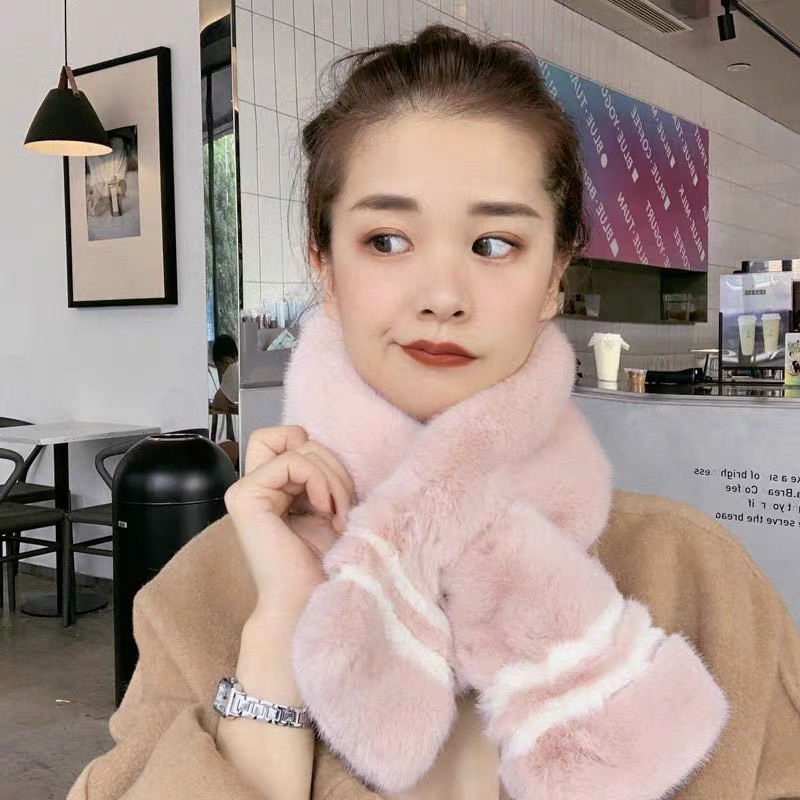 Khăn choàng cổ bằng lông dày dặn siêu ấm thời trang cho người lớn và cho bé