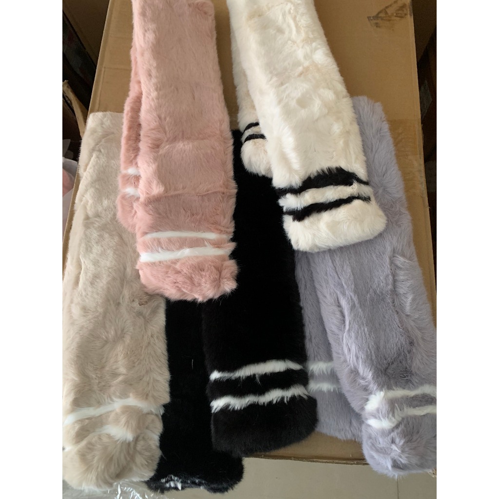 Khăn choàng cổ bằng lông dày dặn siêu ấm thời trang cho người lớn và cho bé