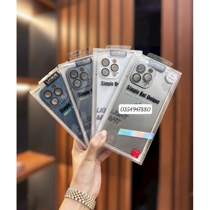 Ốp lưng Likgus Độ màu máy iphone 15 Pro max/ Pro/ 14 Pro max/ 13 Pro max/ 12 Pro max/ 11 Pro Max siêu đẹp sang trọng
