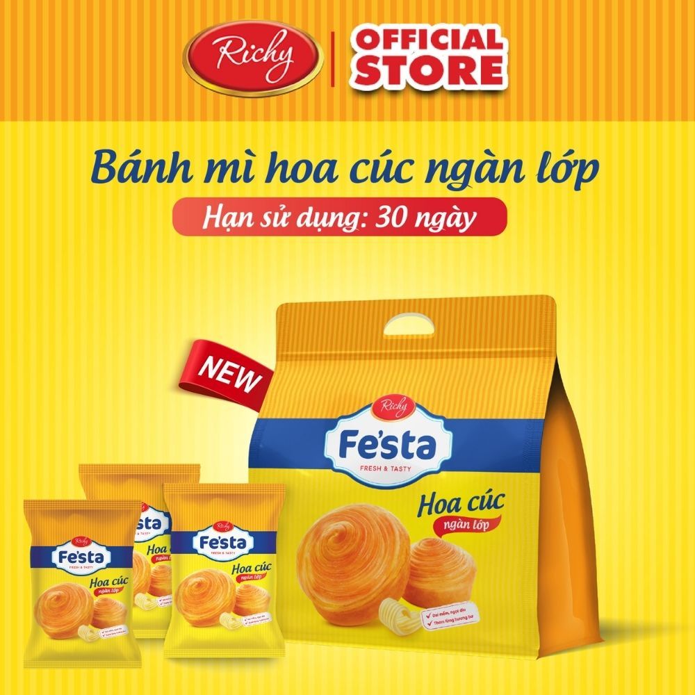 [QUÀ TẶNG KHÔNG BÁN] Bánh mì hoa cúc Festa Richy