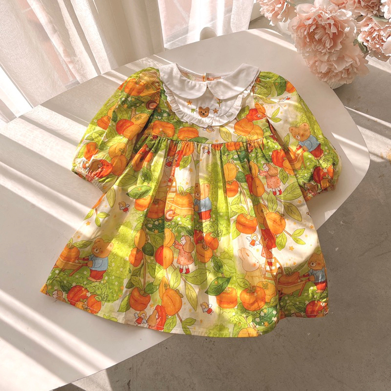 VÁY BABYDOLL VƯỜN CỔ TÍCH CHO BÉ GÁI