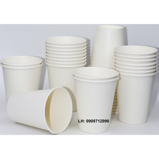 Set 50 ly giấy 6oz kèm nắp hoặc không nắp