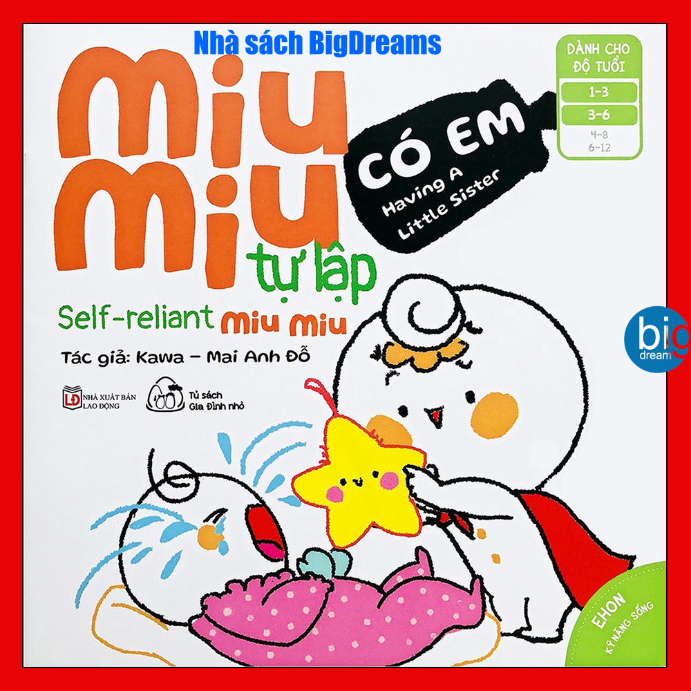 Sách - SONG NGỮ Miu Miu Tự Lập - Có em - Miu bé nhỏ - Ehon kĩ năng sống cho bé