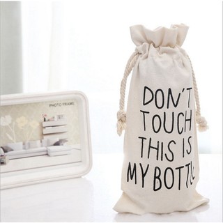 Túi vải canvas đựng bình nước ,đựng đồ tiện lợi, túi vải đựng bình nước dung tích 500 ml