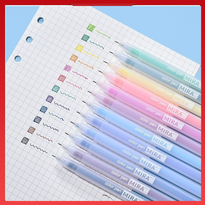 Bút mực gel Mira dễ thương, bút viết calligraphy ngòi 0.5mm nhiều màu có thiết kế đơn giản tiện dụng