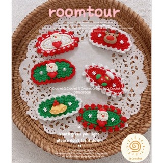 Kẹp tóc Noel bằng len handmade