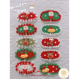 Kẹp tóc Noel bằng len handmade