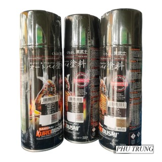 Combo sơn xịt samurai màu đen mờ ( uch210, 109a, 128a)