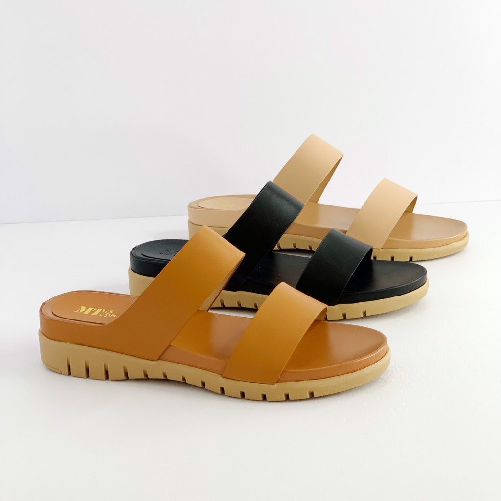 Dép bánh mì 2 quai đế cao su 3cm MT696