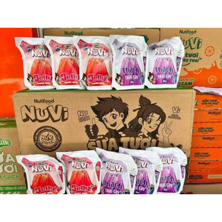 Thùng 24 Túi Nuvi Thạch Jelly NuVi Power vị đào và nho- date xa