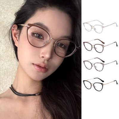 Gọng Kính Cận Mắt Mèo Kim Loại Cao Cấp Thời Trang Nữ  Nhẹ Nhàng Nữ Tính 11916