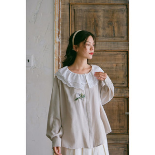 Cỏ Lau - Áo sơ mi cổ ren thêu tay Esther Top