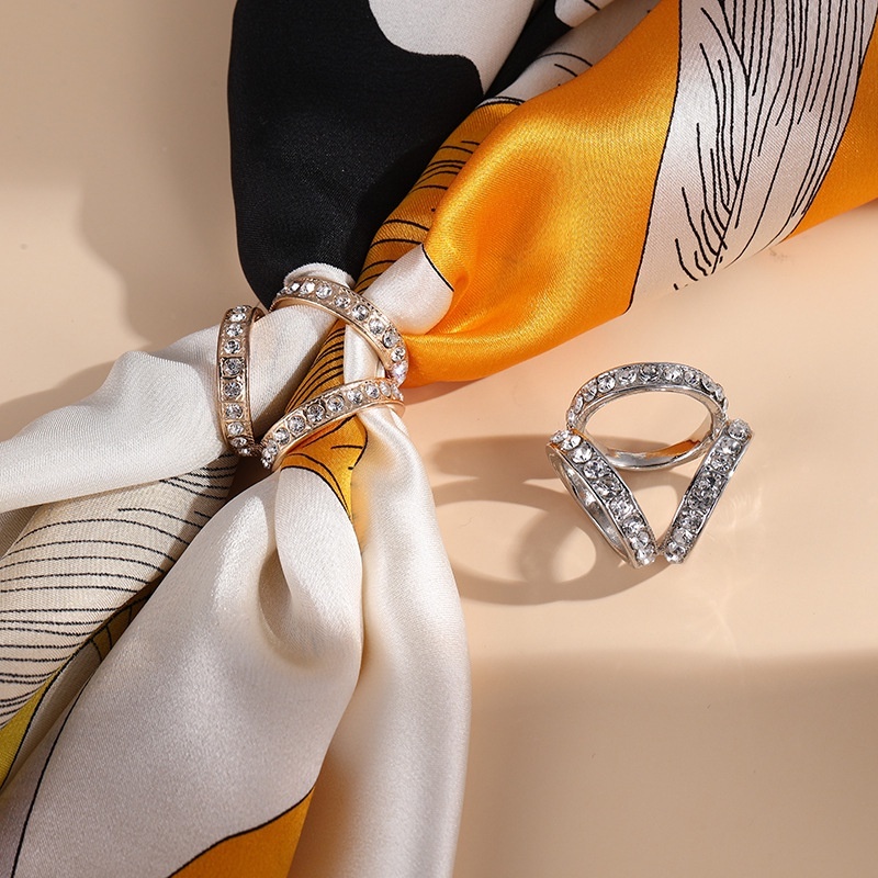 Ghim Cài Khăn Choàng Đính Đá Thời Trang Cho Nữ