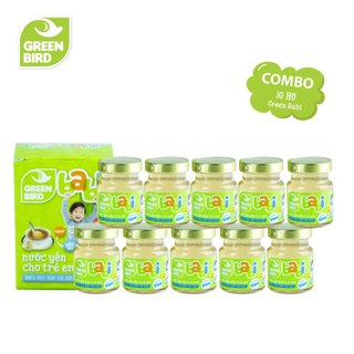 Combo 10 hũ nước yến cho trẻ em green bird babi - green bird - hũ đơn