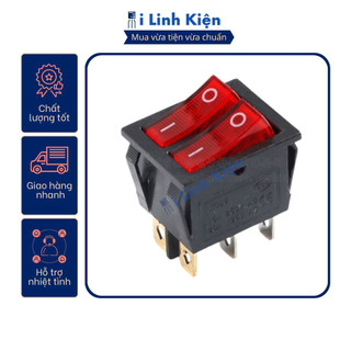 Công tắc bập bênh đôi kcd6-212n 15a 250v 6 chân có đèn