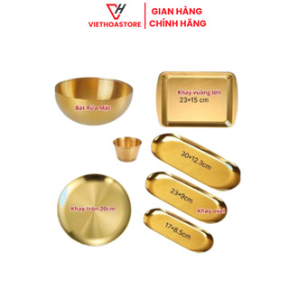 Khay mạ vàng khay y tế, hũ đựng bông khay hạt đậu hộp inox đựng bông cồn cho phun xăm ,thẩm mỹ viện