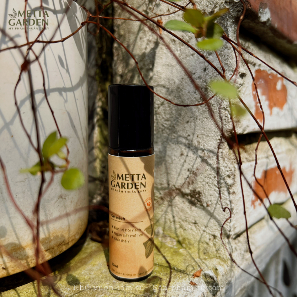 GEL NÁCH thuần chay khử hôi nách, ngăn tiết mồ hôi, khử thâm, làm sáng và mịn da (Chai 10ml) - METTA GARDEN