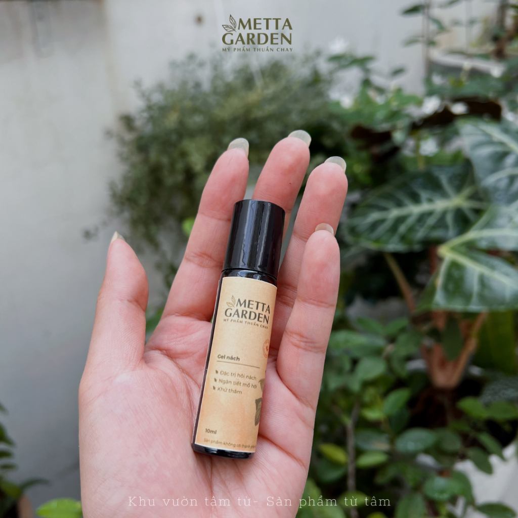 GEL NÁCH thuần chay khử hôi nách, ngăn tiết mồ hôi, khử thâm, làm sáng và mịn da (Chai 10ml) - METTA GARDEN