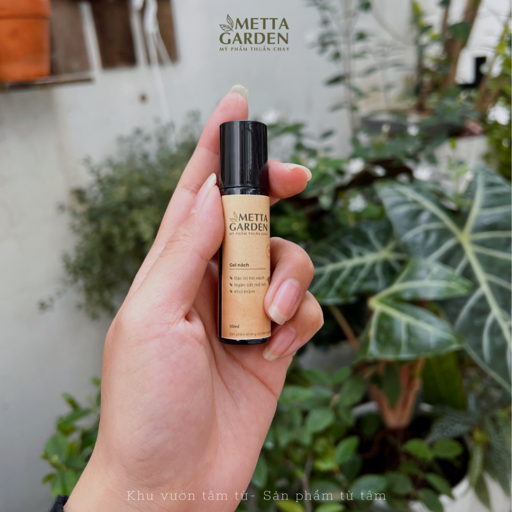 GEL NÁCH thuần chay khử hôi nách, ngăn tiết mồ hôi, khử thâm, làm sáng và mịn da (Chai 10ml) - METTA GARDEN