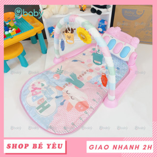 Thảm đàn piano có đèn có nhạc 🌸 Freeship 🌸 Thảm nằm chơi nhạc hình thú ngộ nghĩnh cho bé 9BABY mẫu hươu hồng