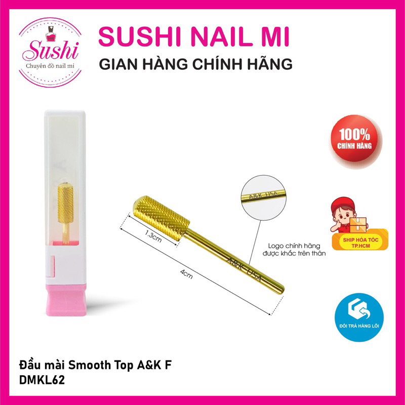 Đầu mài Smooth top AK USA chuyên dụng mài móng - Sushi nail mi